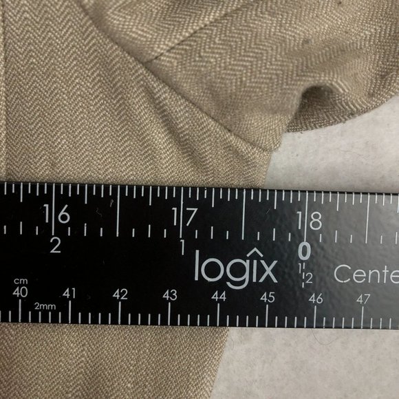 Halogen Women's Size 6 Brown Linen Blend Four Button Notch Lapel Blazer Jacket - Picture 5 of 11